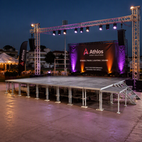 Structure d'éclairage portable en contreplaqué d'aluminium, table de DJ modulaire, design pliable, installation rapide, capacité de charge de 1000 kg pour