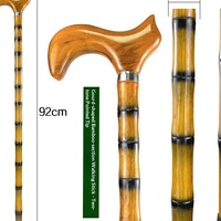 Bâton de marche léger et antidérapant YX avec poignée en bois d'aile de poulet, pointe en caoutchouc, 4 sections, pour personnes âgées, motif tête de dragon