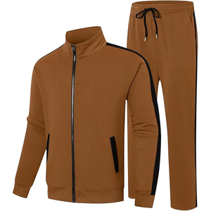 Fabricante de Conjuntos Deportivos con Cremallera Completa para Hombre, Chaqueta y Pantalones Deportivos de Tela Ligera con Opciones de Logotipo Personalizado - Product Image 1