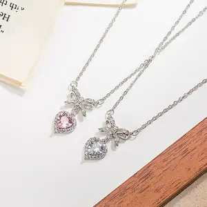 colourful drop cz bead necklace joyeria plata 925 italiana rosarios de piedras necklace cadenas de corazon rosario argento 925