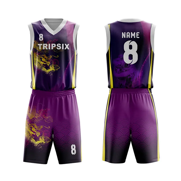 Sports Jersey New Model Basketball Uniform Custom Team Sublimation Basketball Jersey Wear for Mens