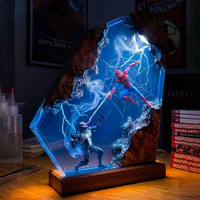 Ornement lumineux créatif en résine pour Halloween, figurine décorative, cadeau d'usine