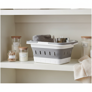 Cesta de Lavandería Plegable Portátil con Asa, Forma Rectangular, Diseño Perforado, Cesta de Plástico <span class=keywords><strong>para</strong></span> <span class=keywords><strong>Camping</strong></span> y Limpieza - Product Image 6