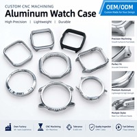 Fabrication sur mesure par usinage CNC, fraisage, tournage, alliage d'aluminium, acier inoxydable, boîtier de montre intelligente, pièce de montre de précision CNC, service OEM ODM