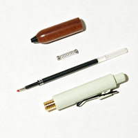 Stylo Gel Personnalisé en Bois de Santal, Action à Pression, Format de Poche, Pointe 0,5 mm, Centre de Gravité Bas, Couleur Morandi, Clip Métallique, Stylo d'Écriture