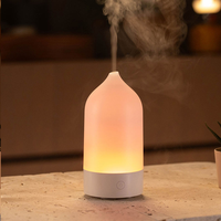 Diffuseur d'huiles essentielles électrique ultrasonique en forme de vase de 120 ml, lumière LED à 7 couleurs changeantes, humidificateur à brume froide USB pour la maison
