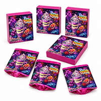 En stock – Sachets Mylar holographiques découpés à la forme de 3,5 g avec boîte, anti-odeur et refermables pour l'emballage de bonbons à la fraise, de bonbons à la viande de raisin et de chewing-gum