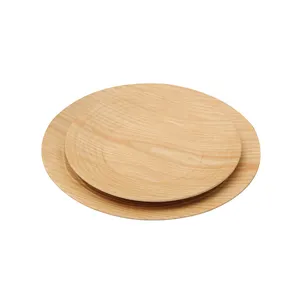Wholesale wood feature Melamine serving Plates Wooden Design Melamine Dinner Plates for canteen