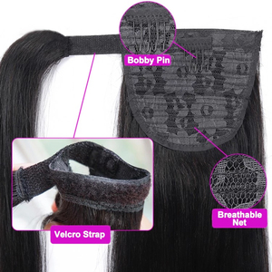 Extension per Coda di Cavallo all'Ingrosso con Clip di Alta Qualità, Coda Avvolgente in Capelli Umani al 100% - Product Image 6
