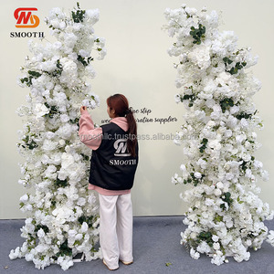 แตรรูปพระจันทร์กับดอกไม้โค้งสีขาวสำหรับงานปาร์ตี้วันเกิดงานอีเว้นท์ - Product Image 4