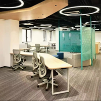 Table de réunion personnalisée de forme ronde, ovale, en L ou courbée, avec structure en acier, vente en gros, solution de bureau complète, fabricant