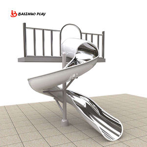 Toboggan en acier inoxydable pour aire de jeux extérieure, toboggan en métal sur mesure pour l'école, le parc sportif, le centre commercial - Product Image 5