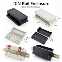 Boîtier de guidage sur rail DIN personnalisé, boîtier électrique en plastique noir/blanc avec couvercle de borne, service de taille personnalisée OEM