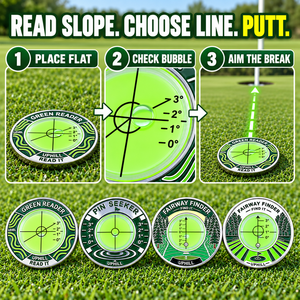 Custom Logo Golf Green Reader Bubble Level Metal Putting Aid Double Sided OEM ODM Golf Accessories Manufacturer Factory Direct - Product Image 3