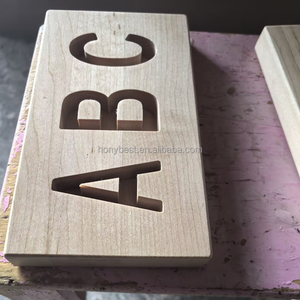 Planche en érable épaisse gravée et découpée, jouet éducatif préscolaire, blocs de lettres en bois pour filles et garçons de 3, <span class=keywords><strong>4</strong></span> et 5 ans - Product Image 6