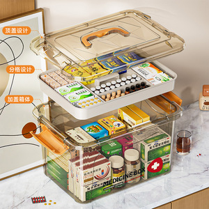 กล่องยาใสเฉียวเจี๋ยความจุขนาดใหญ่พิเศษแบบพกพาสำหรับใช้ในครอบครัว - Product Image 2