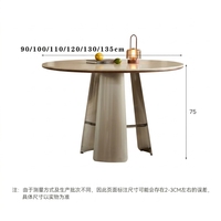 Table à manger moderne en bois massif avec plateau en pierre frittée, idéale pour la maison, les petits appartements, style INS minimaliste, écologique et durable, pour cafés et salons de thé