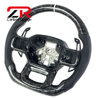 Volant en fibre de carbone forgé avec palettes de changement de vitesse magnétiques pour Ford Raptor F150 XLT STX Shelby XL 2018-2024