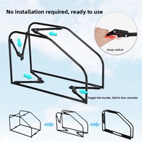 Chariot de transport multifonctionnel et pliable pour animaux de compagnie, grande capacité, pour voiture, poussette d'extérieur pour chiens, cage de voyage pliable pour voiture