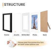 Ensemble de cadres photo modulaires en bois et acrylique pour collage mural, souvenirs, cadeaux et décoration