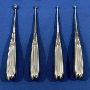 Juego de 9 Curetas Óseas Bruns de 17 cm Fig 000–6, Instrumentos Quirúrgicos Ortopédicos, Curetas Óseas de Calidad A+, Reutilizables, Autoclavables, CE - Product Image 2