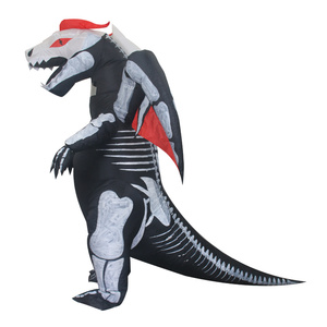 Chất Lượng Cao Halloween Inflatable <span class=keywords><strong>Allosaurus</strong></span> <span class=keywords><strong>Skull</strong></span> Rồng Linh Vật Trang Phục Dành Cho Người Lớn Kích Thước Polyester Không Thấm Nước Vải Đen Không Khí Thổi - Product Image 5