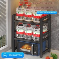 Étagère de rangement moderne et évolutive pour micro-ondes et cuiseur à riz, multi-niveaux, sur pied, gain de place