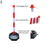 Poteau de signalisation de 830 mm de hauteur, en plastique, avec chaîne métallique pour stationnement, barrières de sécurité pour piétons