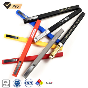 Bolígrafo de Lujo con Clip Dorado y Goma, Cuadrado, para Hotel, con Logotipo Personalizado, Bolígrafo Promocional de Alta Calidad y Gran Venta - Product Image 2