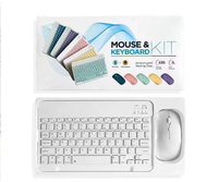 Conjunto de Teclado y Ratón Inalámbrico 2.4G RGB Retroiluminado para Tablet PC de Oficina, Interfaz PS/2+USB, Resistente al Agua, Anti-Caídas, Teclas Multimedia