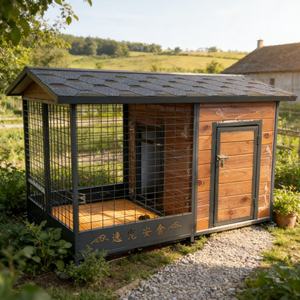 Nouvelle niche pour chien moderne pliable et ignifuge avec gamelle rotative, toilette extractible, nettoyage facile, utilisable toutes saisons, compatible climatisation et <span class=keywords><strong>chauffage</strong></span> au sol - Product Image 5
