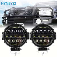 HYNBYZJ Lampe de travail LED 7 pouces 60w Barres lumineuses LED Spot Flood Lampe de conduite de travail pour camion bateau Jeeps ATV Lampe de travail LED tout-terrain