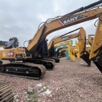 Excavadora de cadenas Sany SY215C original de 21 toneladas con motor Isuzu, martillo preinstalado y línea hidráulica auxiliar