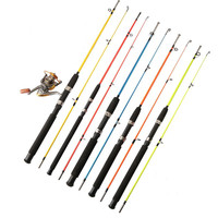 Tolure Peche 2 sections cannes à pêche en fibre de verre solide canne à pêche au leurre pour crevettes canne à pêche en fibre de verre 2.1m 2.4m 2.7m
