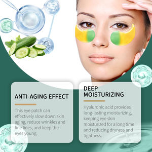 Mascarilla de Ojos de Pepino Dorado 60 Piezas, Marca Privada OEM, Hidrata, Ilumina, Reafirma, Reduce las Ojeras - Product Image 3