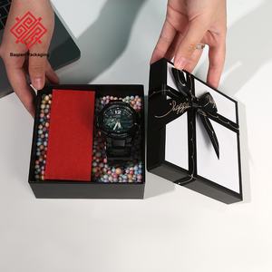 Boîtes cadeaux en chocolat Baoren haut de gamme, écologiques, biodégradables, en matériaux recyclés, avec couvercle orange et base en deux parties - Product Image 5