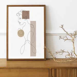 Décoration d'intérieur contemporaine, peinture sur toile originale réaliste écologique, art mural esthétique, affiche, image, <span class=keywords><strong>portrait</strong></span> - Product Image 3