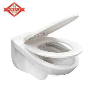 Toilette murale moderne monobloc en céramique avec piège en P incluse fournie en usine pour hôtels salles de bain toilettes - Product Image 4