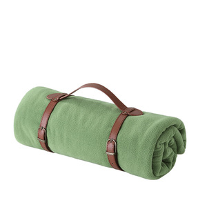 Chăn Du Lịch Tùy Chỉnh Giá Rẻ Chăn Lông Cừu Cực Màu Trơn Ném Hai Bên Có Tay Cầm - Product Image 4