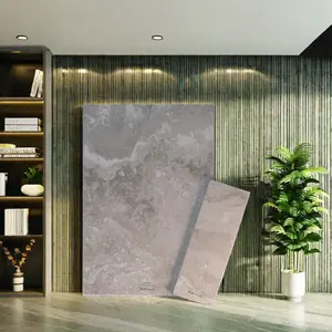 Projetos personalizados de decoração de hotel 1220 2440mm painel de parede de pedra PU PVC decorativo 9mm