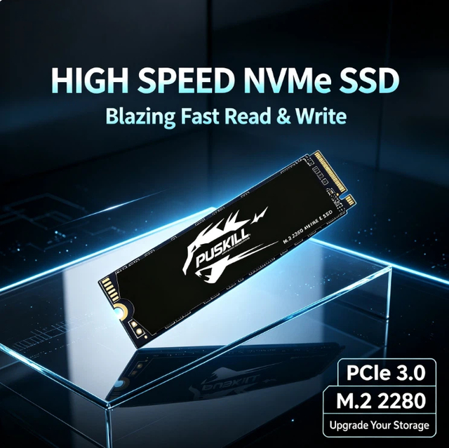 PUSKILL 2TB M.2 NVMe SSD PCIe 3.0 X4 Internal Solid State Drive 3D TLC Large Capacity High Speed Desktop Laptop PS5
