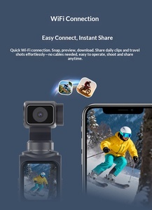 Top Face Object Tracking 4K Body <b>Camera</b> External Microphone Mini Video Audio Pocket Cam 330. Rotation <b>Camera</b> Outdoor Bike Travel - Product Image 2