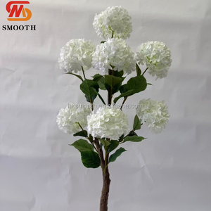 ต้นดอกไฮเดรนเยียประดิษฐ์สีชมพูขนาด 1.4 เมตร พร้อมใบไม้สีเขียว สำหรับตกแต่งงานแต่งงาน งานอีเว้นท์ และเป็นของตกแต่งกลางโต๊ะ - Product Image 3