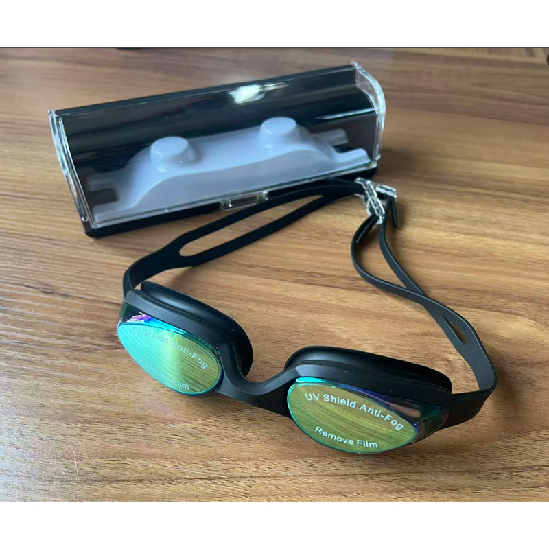 Black chrome-plated box, anti-fog and UV-protective.