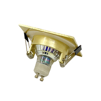 Lampe à LED ronde personnalisable gris-or étanche Downlight à LED dorée Base GU10 Plafonnier encastré IP44 pour salle de bain