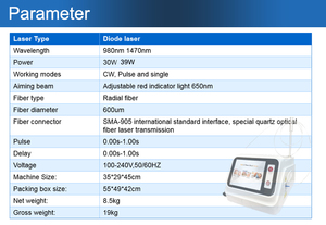 เลเซอร์ไดโอดตัดเนื้อเยื่ออ่อนชนิดไฟเบอร์ภายใน 980 นาโนเมตร + 1470 นาโนเมตร สำหรับการผ่าตัดริดสีดวงทวาร - Product Image 4