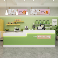 Comptoir de réception et armoire en bois au design minimaliste moderne pour hôtels, cafés, boulangeries et salles de billard