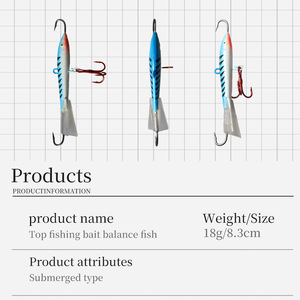 Señuelo de Pesca en Hielo, Cebo de Superficie, 83mm 18g, Metalizado, Duro, Artificial, para Pesca en Agua Dulce - Product Image 5