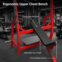 Station de musculation olympique robuste en acier Q235, capacité 180kg-500kg, banc de musculation inclinable pour presse à barre