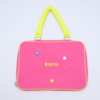 Tas Laptop Jinjing Berbahan Polyester Motif Gelombang Warna-warni, Dilengkapi Bantalan Empuk, Pasokan Pabrik